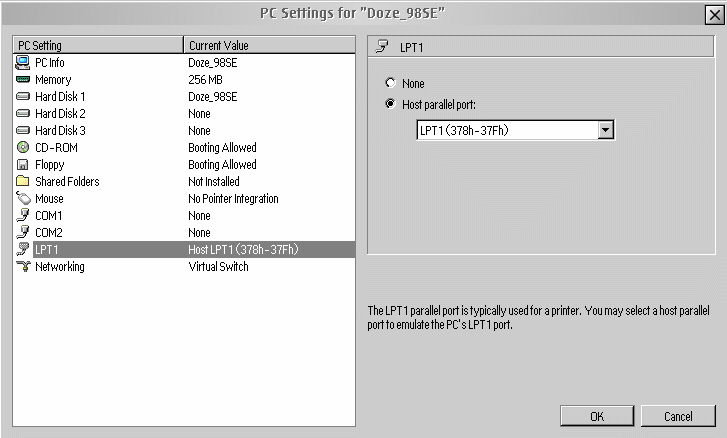 LPT1 setting in VPC/2