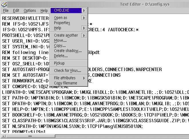 Zugriff auf das Kontextmenü einer Datei aus Text heraus